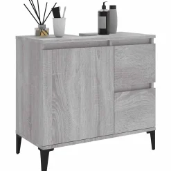 Meuble Wc|zmh Armoire de bain sonoma gris 65x33x60 cm bois d'ingénierie