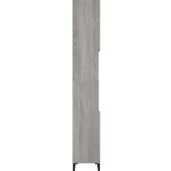 Meuble Wc|zmh Armoire de bain sonoma gris 30x30x190 cm bois d'ingénierie
