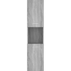Meuble Wc|zmh Armoire de bain Sonoma gris 30x30x130 cm Bois d'ingénierie