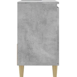 zmh Armoire de salle de bain gris béton 65x33x60 cm