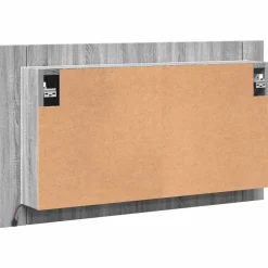 Meuble Wc|zmh Armoire de salle de bain à miroir LED sonoma gris 80x12x45 cm