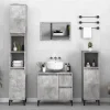 Meuble Wc|zmh Armoire de salle de bain gris béton 30x30x190 cm
