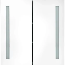 zmh Armoire de salle de bain à miroir LED 60x14x62 cm