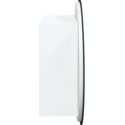 Meuble Wc|zmh Armoire de salle de bain miroir rond et LED Blanc 47x47x17,5 cm