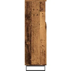Meuble Wc|zmh Armoire de salle de bain vieux bois 30x30x100cm bois ingénierie