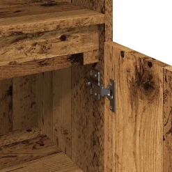 Meuble Wc|zmh Armoire de salle de bain vieux bois 30x30x100cm bois ingénierie
