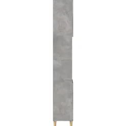 Meuble Wc|zmh Armoire de salle de bain gris béton 30x30x190 cm