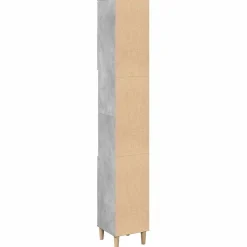 Meuble Wc|zmh Armoire de salle de bain gris béton 30x30x190 cm