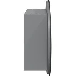 Meuble Wc|zmh Armoire de salle de bain miroir rond et LED Gris 47x47x17,5 cm