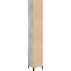 Meuble Wc|zmh Armoire de salle de bain gris béton 30x30x190 cm