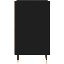 zmh Armoire de salle de bain noir 80x33x60 cm bois d'ingénierie