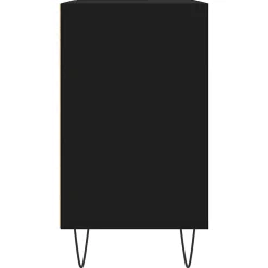 Meuble Wc|zmh Armoire de salle de bain noir 80x33x60 cm bois d'ingénierie