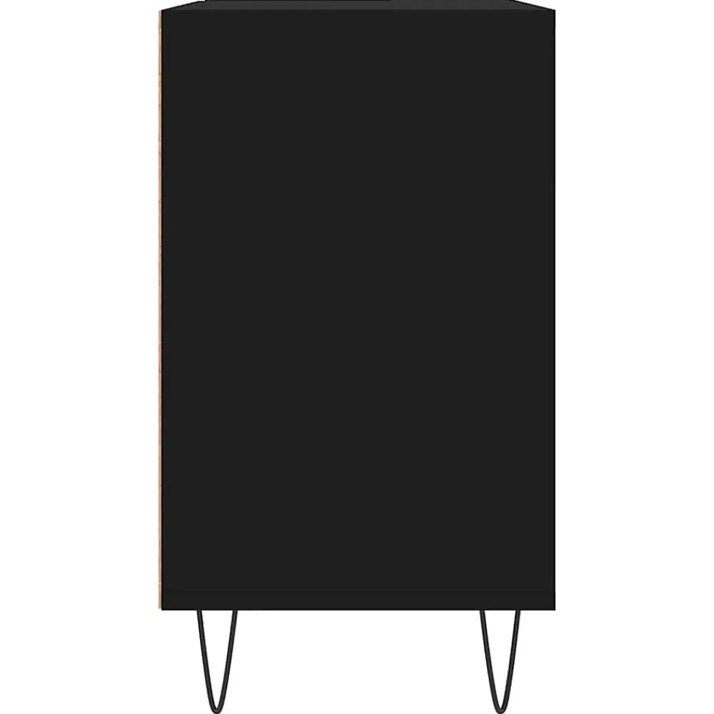 Meuble Wc|zmh Armoire de salle de bain noir 80x33x60 cm bois d'ingénierie