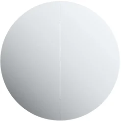 Meuble Wc|zmh Armoire de salle de bain miroir rond et LED Noir 54x54x17,5 cm