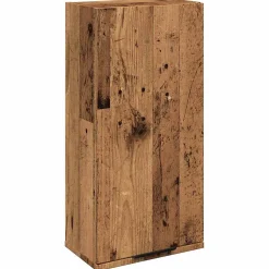 zmh Armoire de salle de bain murale vieux bois 32x20x67 cm