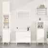 Meuble Wc|zmh Armoire de salle de bain blanc 65x33x60 cm bois d'ingénierie