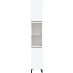 zmh Armoire de salle de bain blanc 30x30x190 cm bois d'ingénierie