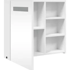 Meuble Wc|zmh Armoire de salle de bain à miroir avec LED blanc 60x13x52 cm
