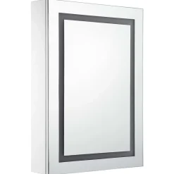 zmh Armoire de salle de bain à miroir LED 50x13x70 cm