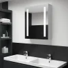 zmh Armoire de salle de bain à miroir LED 50x13x70 cm