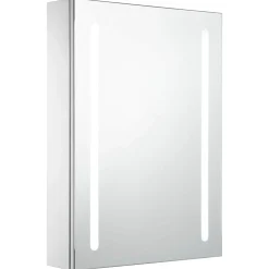 zmh Armoire de salle de bain à miroir LED 50x13x70 cm