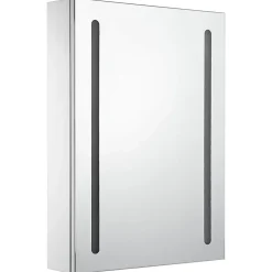 zmh Armoire de salle de bain à miroir LED 50x13x70 cm