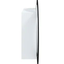 zmh Armoire de salle de bain miroir rond et LED Blanc 54x54x17,5 cm