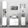 Meuble Wc|zmh Armoire de salle de bain blanc 65x33x60 cm bois d'ingénierie
