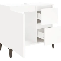 Meuble Wc|zmh Armoire de salle de bain blanc 65x33x60 cm bois d'ingénierie