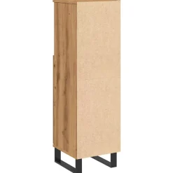 Meuble Wc|zmh Armoire de salle de bain chêne artisanal 30x30x100 cm