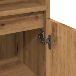 Meuble Wc|zmh Armoire de salle de bain chêne artisanal 30x30x100 cm
