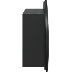 Meuble Wc|zmh Armoire de salle de bain miroir rond et LED Noir 47x47x17,5 cm