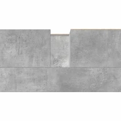 zmh Armoire d'évier gris béton 65x33x60 cm bois d'ingénierie