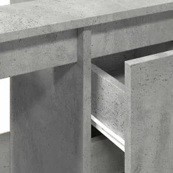 zmh Armoire d'évier gris béton 65x33x60 cm bois d'ingénierie