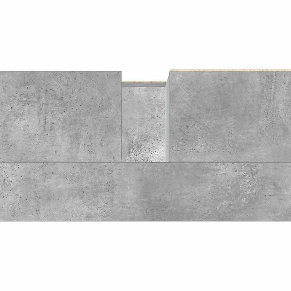 Meuble Wc|zmh Armoire d'évier gris béton 65x33x60 cm bois d'ingénierie