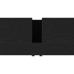 zmh Armoire lavabo de salle de bain chêne noir 60x30x60 cm