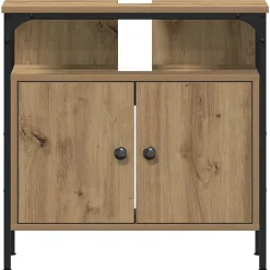 Meuble Wc|zmh Armoire lavabo de salle de bain chêne artisanal 60x30x60 cm