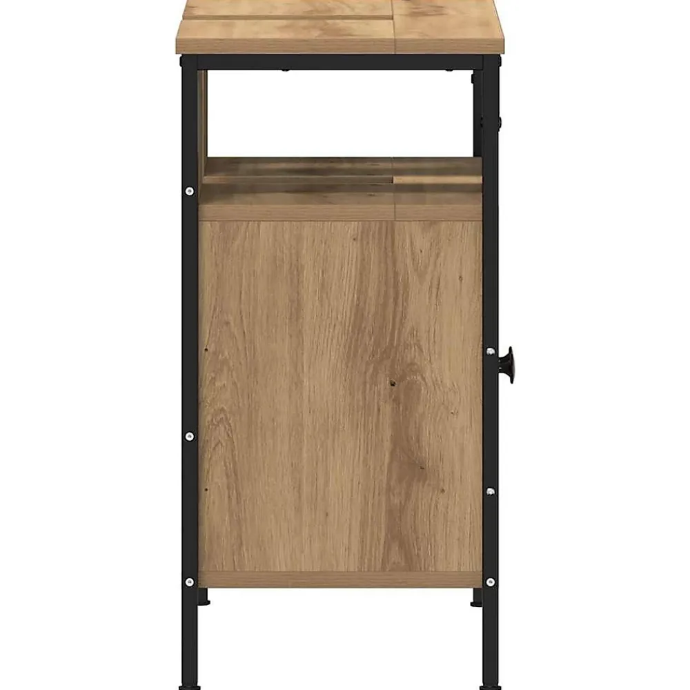 Meuble Wc|zmh Armoire lavabo de salle de bain chêne artisanal 60x30x60 cm
