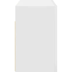 zmh Armoire murale de bain blanc 60x25x40 cm bois d'ingénierie