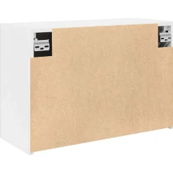zmh Armoire murale de bain blanc 60x25x40 cm bois d'ingénierie