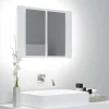 Meuble Wc|zmh Armoire salle de bain à miroir LED Blanc 60x12x45 cm Acrylique