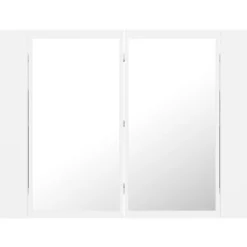 Meuble Wc|zmh Armoire salle de bain à miroir LED Blanc 60x12x45 cm Acrylique
