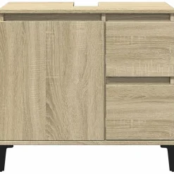 Meuble Wc|zmh Armoire salle de bain chêne sonoma 65x33x60 cm