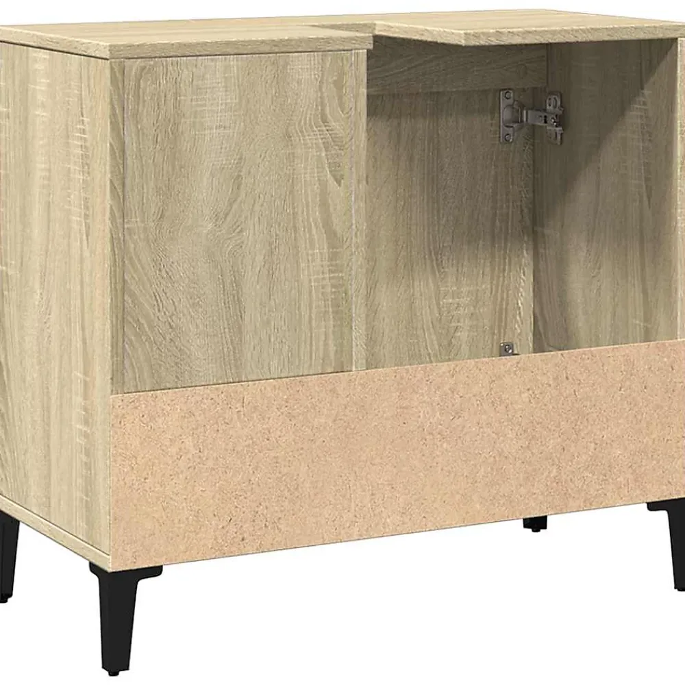 Meuble Wc|zmh Armoire salle de bain chêne sonoma 65x33x60 cm
