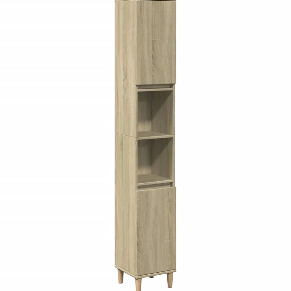zmh Armoire salle de bain chêne sonoma 30x30x190 cm