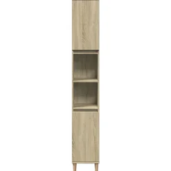 zmh Armoire salle de bain chêne sonoma 30x30x190 cm