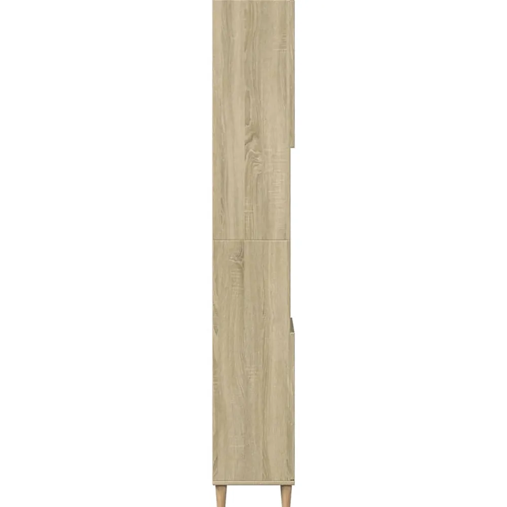 zmh Armoire salle de bain chêne sonoma 30x30x190 cm