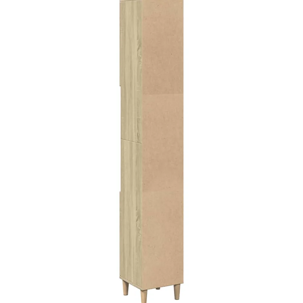 zmh Armoire salle de bain chêne sonoma 30x30x190 cm