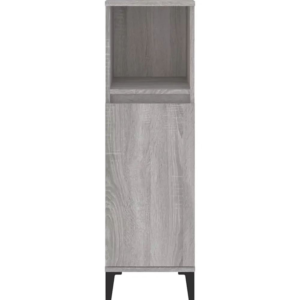 Meuble Wc|zmh Armoire salle de bain sonoma gris 30x30x100 cm