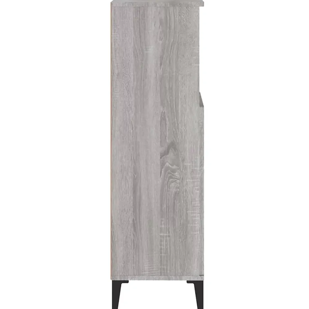 Meuble Wc|zmh Armoire salle de bain sonoma gris 30x30x100 cm